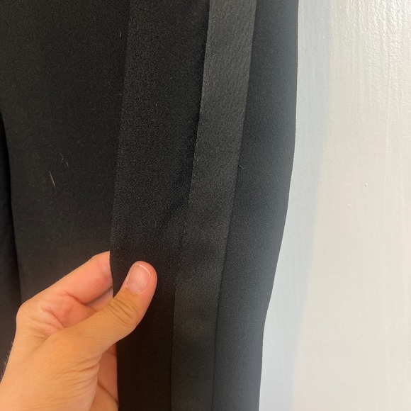 Black tuxedo pants with elastic waist by Express, size small - Picture 4 of 8
